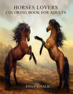 Horse adult coloring book